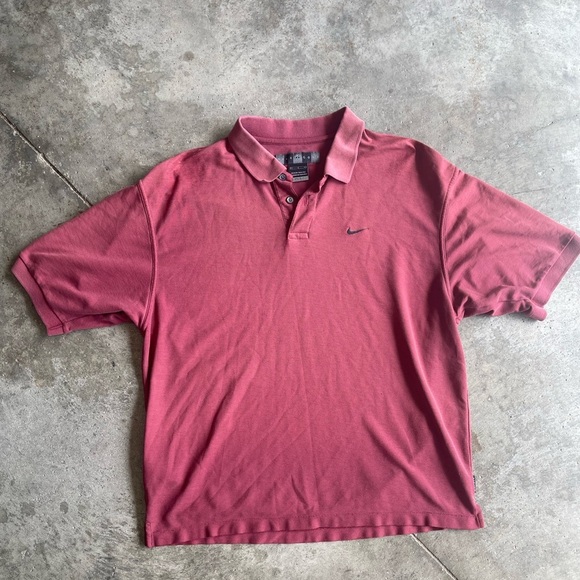 Nike Dri Fit Golf Polo Mens Size Large Shirt short fitted - Picture 1 of 7